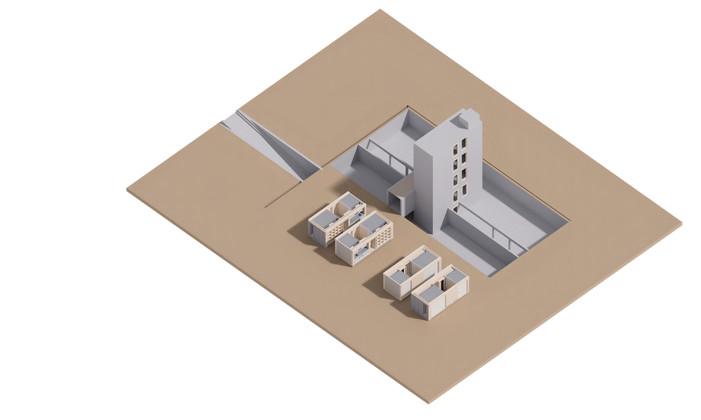 Animierte Visualisierung eines konfigurierten Bauprojekts